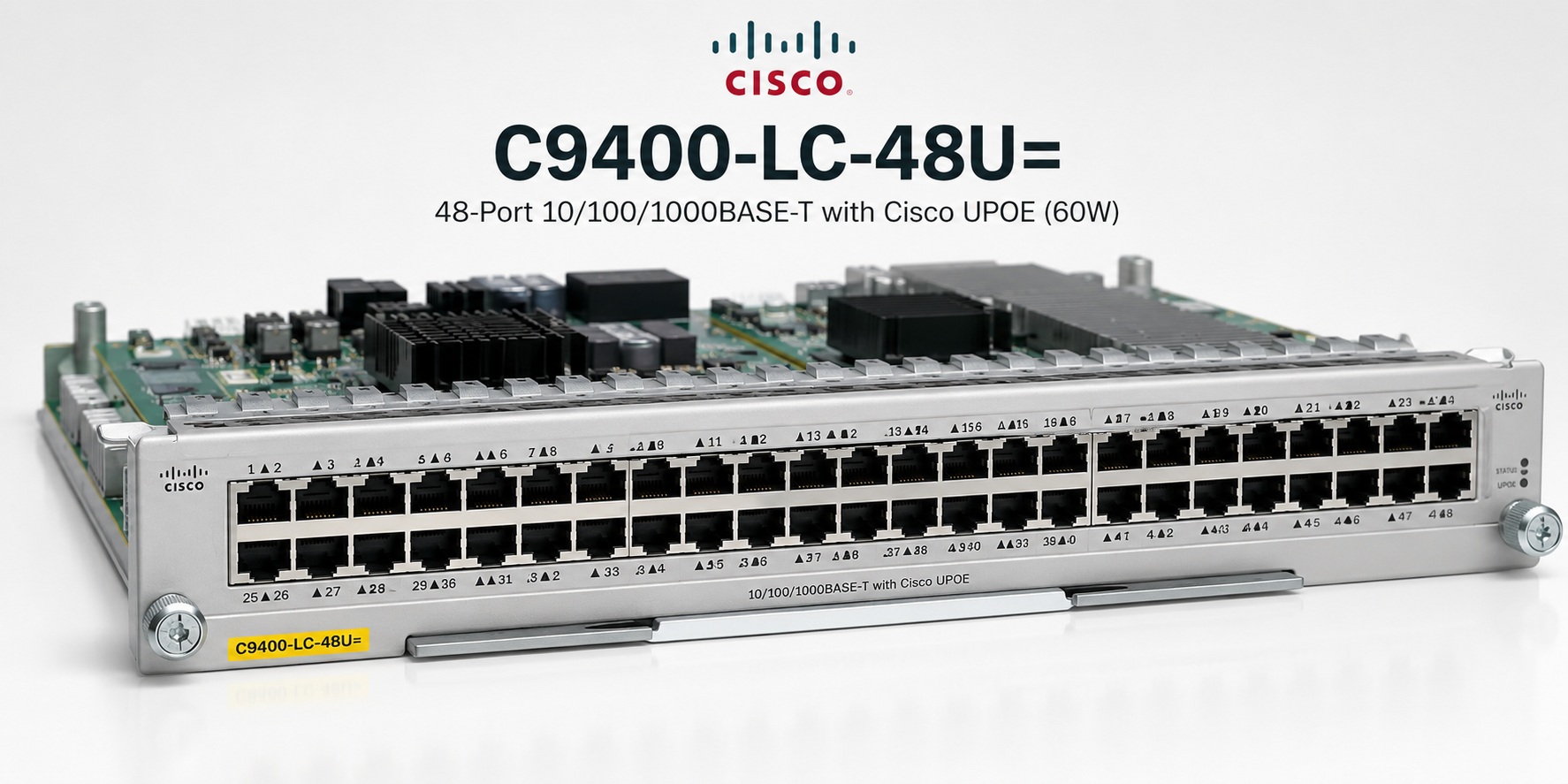 Cisco C9400-LC-48U= 48 port UPOE Catalyst 9400 line card