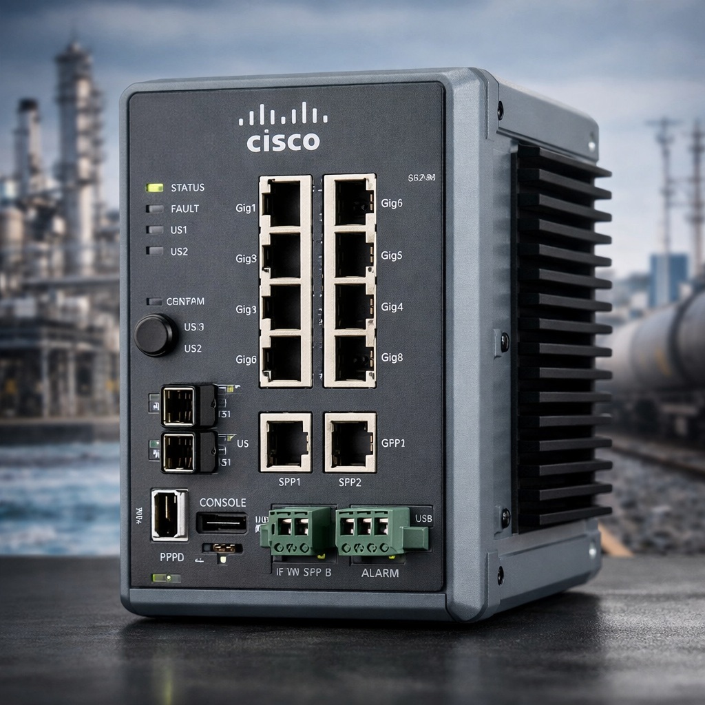 Cisco IE-3400-8T2S-E endüstriyel Ethernet switch modeli