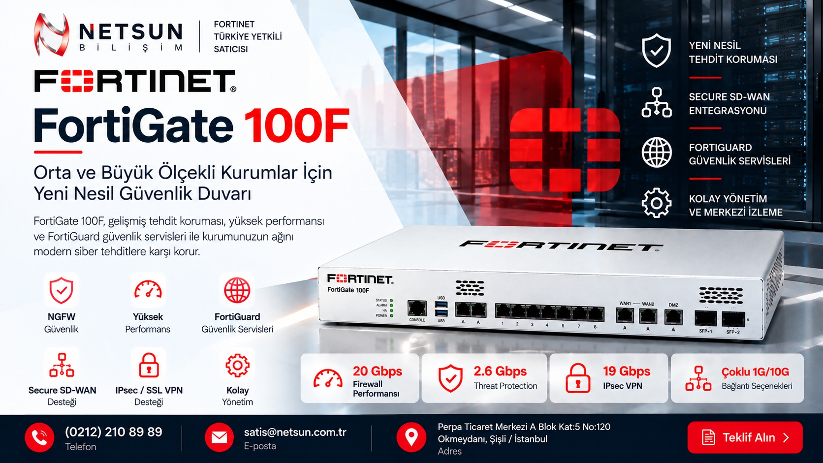 Fortinet FortiGate 100F FG-100F UTP Bundle firewall