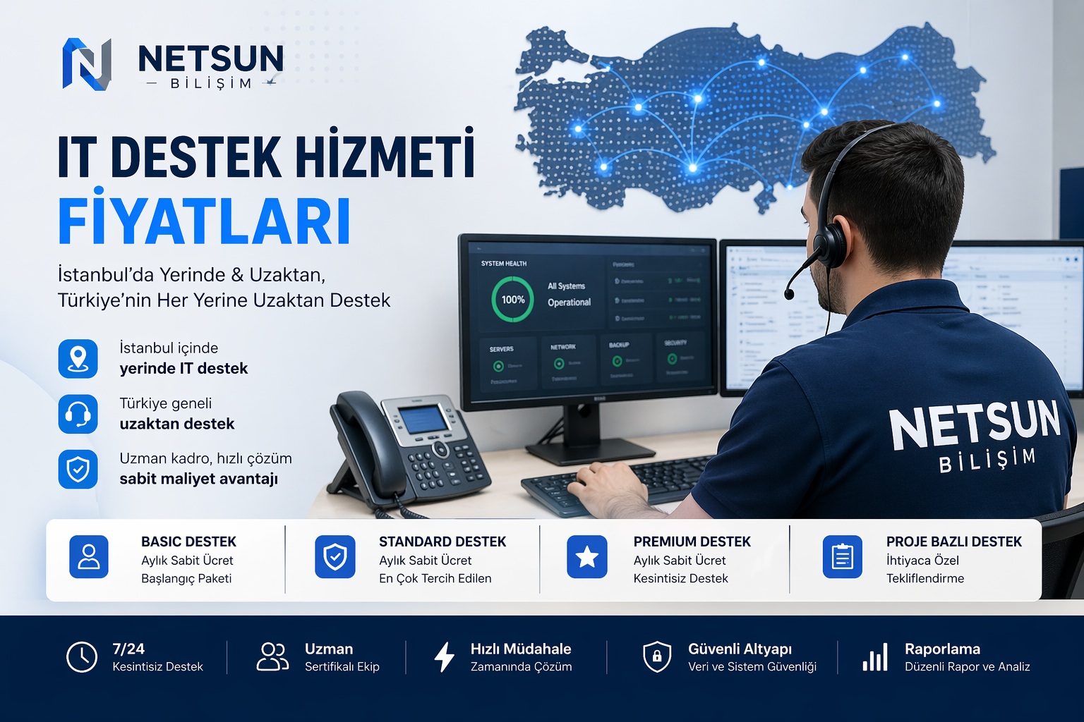 IT destek hizmeti fiyatları ve kurumsal teknik destek