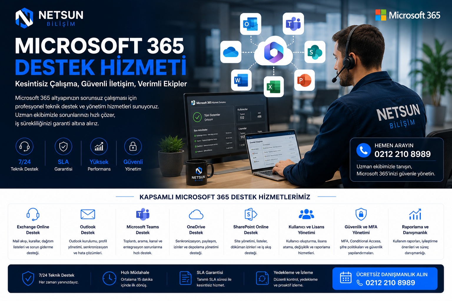 Microsoft 365 Destek Hizmeti ve Office 365 Teknik Destek - Netsun Bilişim