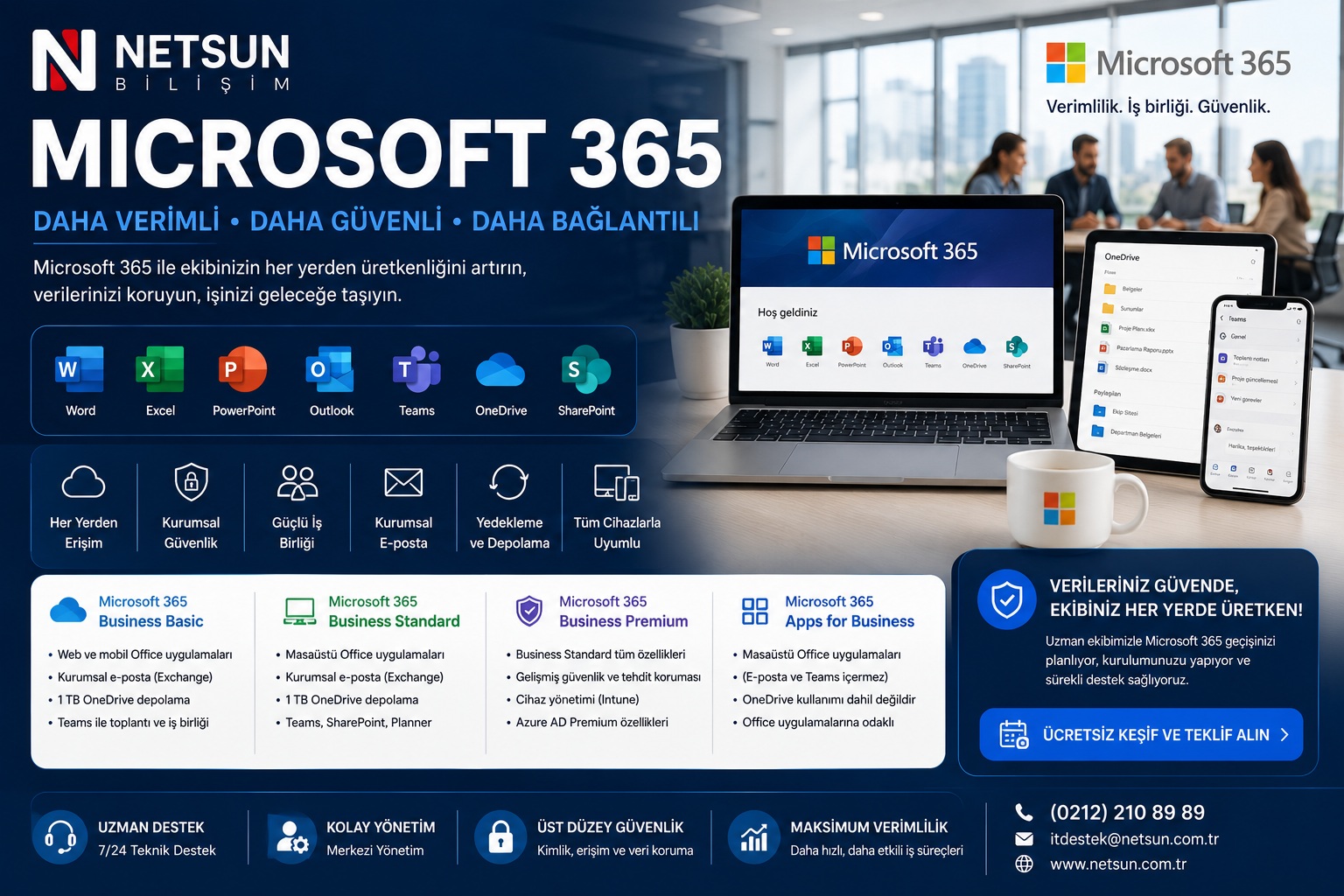 Microsoft 365 lisanslama, kurulum ve danışmanlık hizmetleri - NETSUN Bilişim