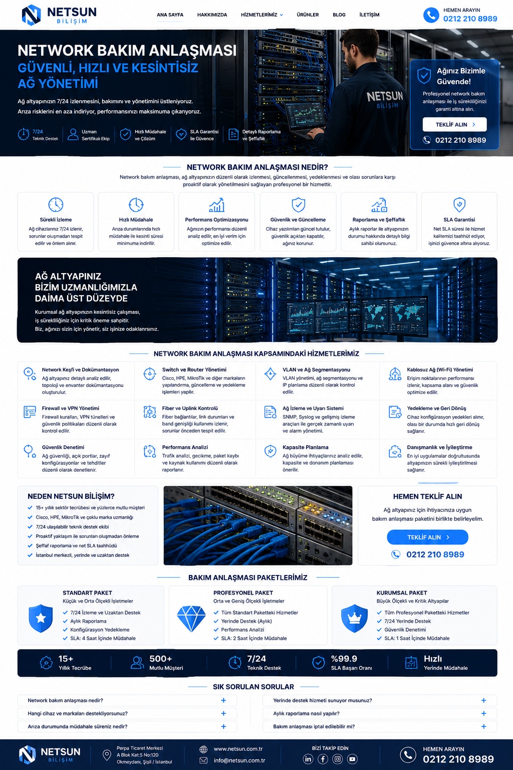 Network Bakım Anlaşması - Cisco Network Destek, Ağ İzleme ve Yönetim - Netsun Bilişim