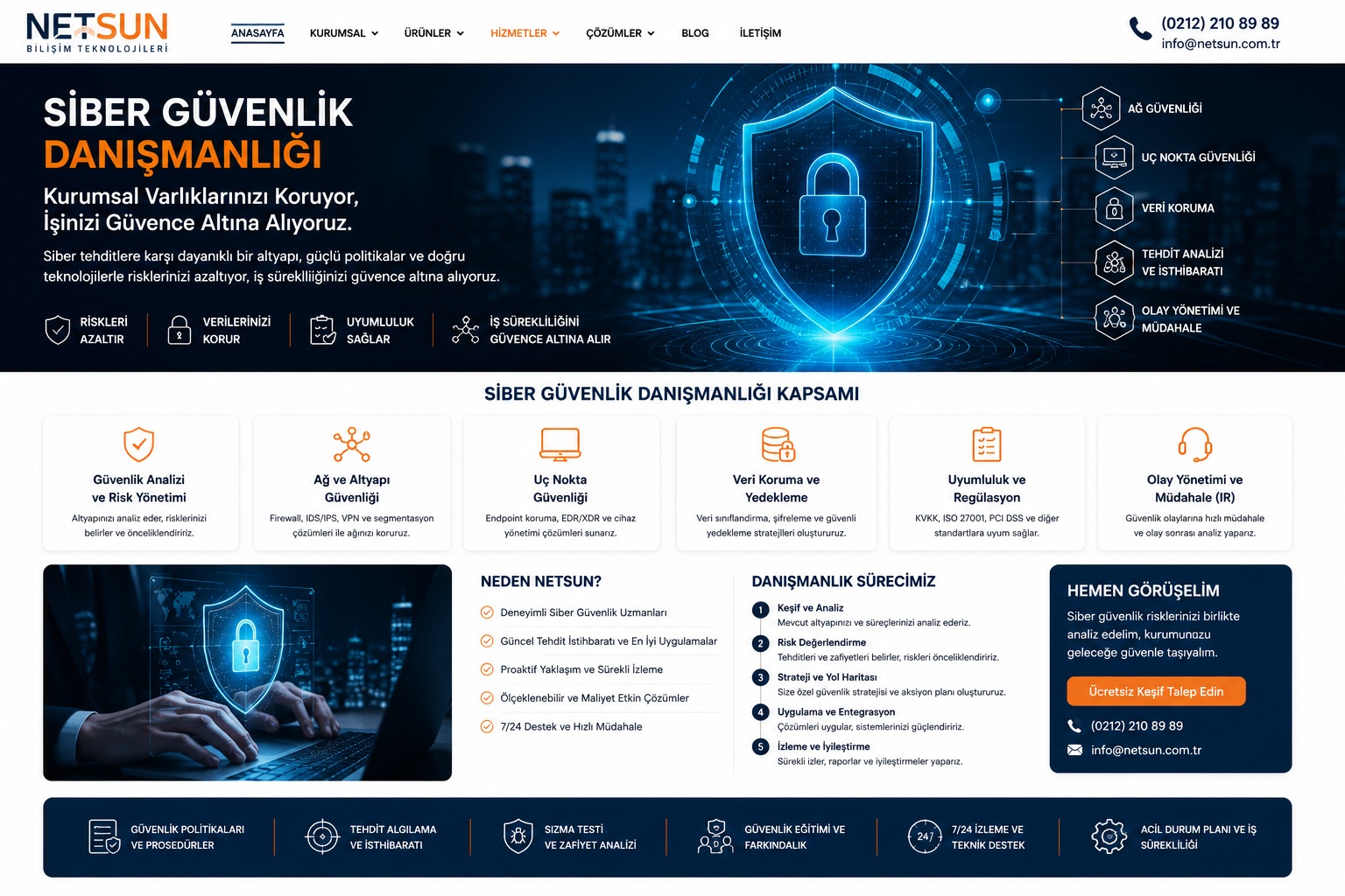 Siber Güvenlik Danışmanlığı - Kurumsal Ağ, Endpoint, Veri ve Kimlik Güvenliği - Netsun Bilişim